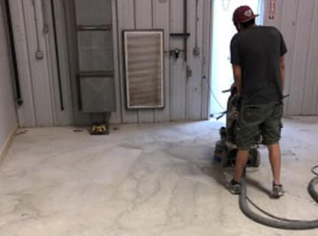 Floor being removed